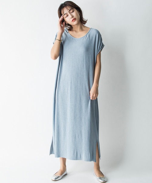 MILLION CARATS（ミリオンカラッツ）の「【STYLE4】プリーツカットワンピース（ワンピース・レディース・チャコールグレー/サックスブルー/ピンク・FREE）」の22枚目の写真