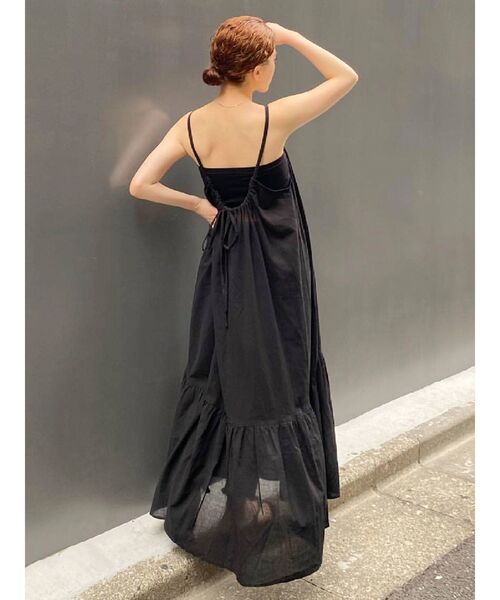 Ungrid（アングリッド）の「ティアードギャザーキャミワンピース（ワンピース・レディース・ブラック/オレンジ/ミント・FREE）」の9枚目の写真