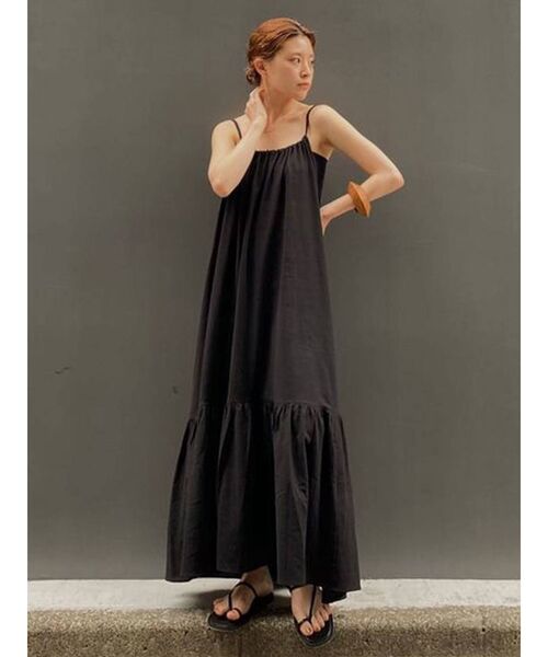 Ungrid（アングリッド）の「ティアードギャザーキャミワンピース（ワンピース・レディース・ブラック/オレンジ/ミント・FREE）」の10枚目の写真