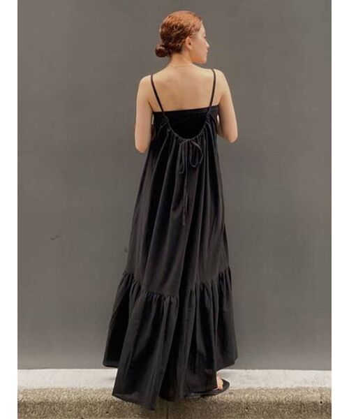 Ungrid（アングリッド）の「ティアードギャザーキャミワンピース（ワンピース・レディース・ブラック/オレンジ/ミント・FREE）」の11枚目の写真