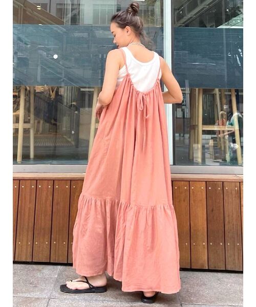 ティアードギャザーキャミワンピース（ワンピース）｜Ungrid（アン