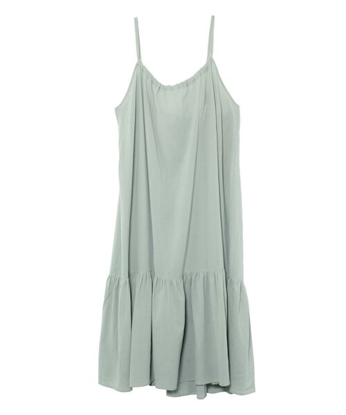 Ungrid（アングリッド）の「ティアードギャザーキャミワンピース（ワンピース・レディース・ブラック/オレンジ/ミント・FREE）」の7枚目の写真