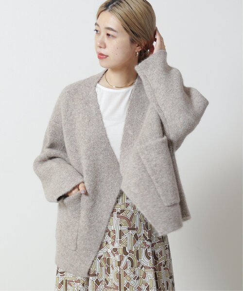 MJUKA.（ミューカ）の「ショートポケコート（その他アウター・レディース・ベージュ/パープル・FREE）」の2枚目の写真