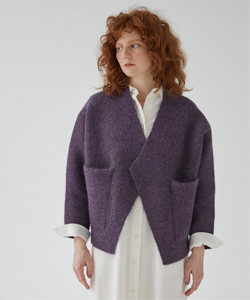 MJUKA.（ミューカ）の「ショートポケコート（その他アウター・レディース・ベージュ/パープル・FREE）」の11枚目の写真