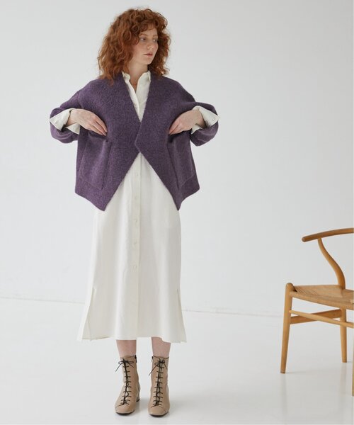 MJUKA.（ミューカ）の「ショートポケコート（その他アウター・レディース・ベージュ/パープル・FREE）」の13枚目の写真