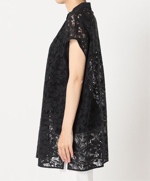 noble フラワーレーススリーブレスブラウス　 ブラック noble フラワーレーススリーブレスブラウス ブラック フラワー