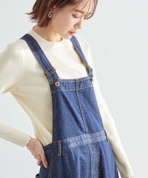 ROPE' PICNIC(ロペピクニック)の「【アンチピリング】クルーネックリブプルオーバー(ニット/セーター・レディース・ブラック/グレー/オフホワイト/ピンク系その他/ターコイズブルー・38)」の2枚目の写真