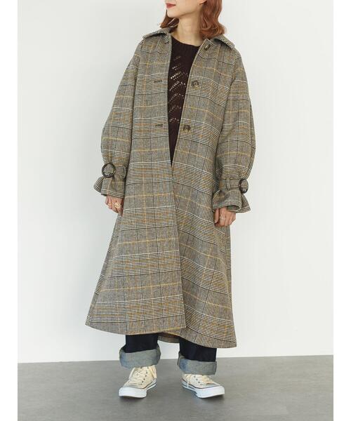 SLURR（スラ―）の「4Wayステンカラーコート(チェック)（ステンカラーコート・レディース・チェック・FREE）」の15枚目の写真