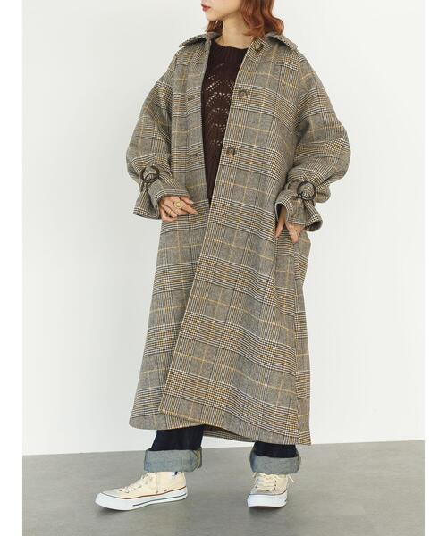 SLURR（スラ―）の「4Wayステンカラーコート(チェック)（ステンカラーコート・レディース・チェック・FREE）」の16枚目の写真