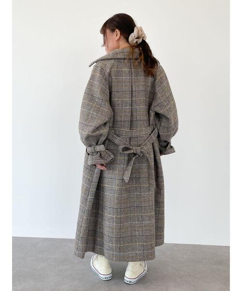 SLURR（スラ―）の「4Wayステンカラーコート(チェック)（ステンカラーコート・レディース・チェック・FREE）」の20枚目の写真