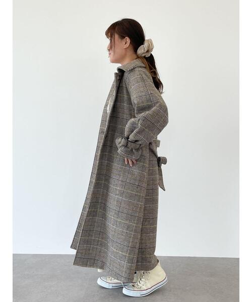 SLURR（スラ―）の「4Wayステンカラーコート(チェック)（ステンカラーコート・レディース・チェック・FREE）」の21枚目の写真
