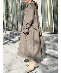 SLURR | 4Wayステンカラーコート(チェック)(ステンカラーコート)