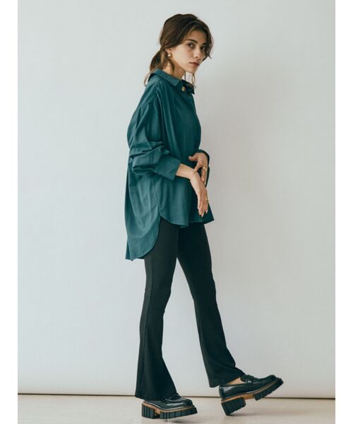 EVRIS（エヴリス）の「ショルダーギャザーシャツ（シャツ/ブラウス・レディース・ホワイト/ブラック/グリーン・FREE）」の12枚目の写真