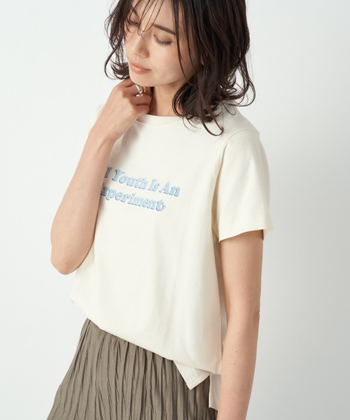RIVE DROITE（リヴドロワ）の「RETRO FONTO Tシャツ（Tシャツ/カットソー・レディース・アイボリー/ベージュ・FREE）」の5枚目の写真