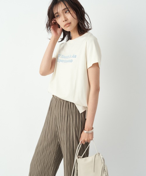 RIVE DROITE（リヴドロワ）の「RETRO FONTO Tシャツ（Tシャツ/カットソー・レディース・アイボリー/ベージュ・FREE）」の11枚目の写真