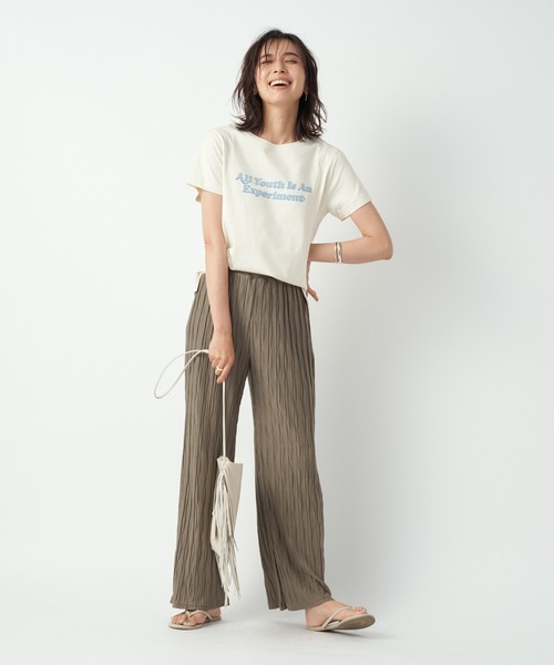 RIVE DROITE（リヴドロワ）の「RETRO FONTO Tシャツ（Tシャツ/カットソー・レディース・アイボリー/ベージュ・FREE）」の9枚目の写真