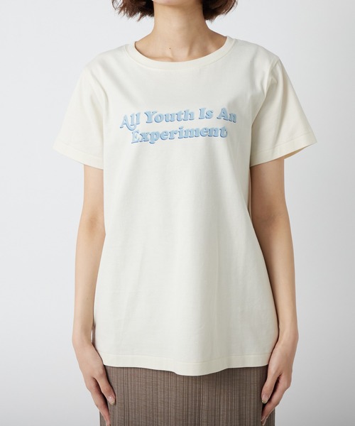 RIVE DROITE（リヴドロワ）の「RETRO FONTO Tシャツ（Tシャツ/カットソー・レディース・アイボリー/ベージュ・FREE）」の6枚目の写真