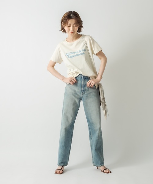 RIVE DROITE（リヴドロワ）の「RETRO FONTO Tシャツ（Tシャツ/カットソー・レディース・アイボリー/ベージュ・FREE）」の22枚目の写真