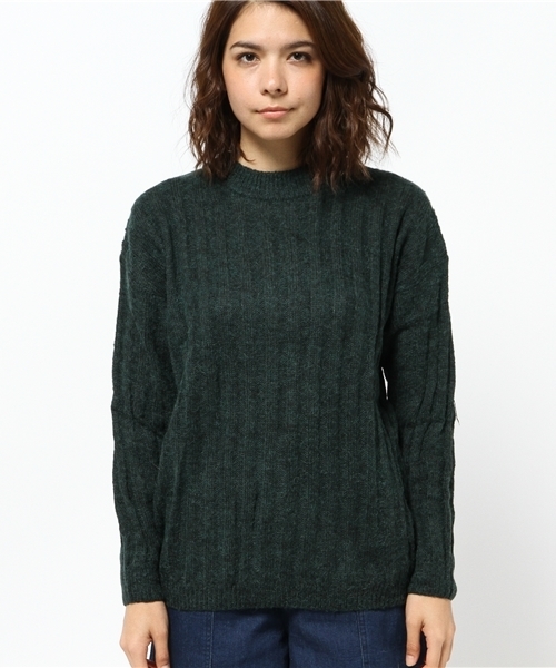 WHO'S WHO gallery（フーズフーギャラリー）の「アンゴラリブニット（ニット/セーター・レディース・グレー/ワインレッド/カーキ・FREE）」の4枚目の写真