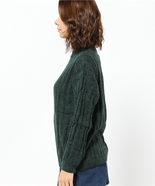 WHO'S WHO gallery（フーズフーギャラリー）の「アンゴラリブニット（ニット/セーター・レディース・グレー/ワインレッド/カーキ・FREE）」の5枚目の写真