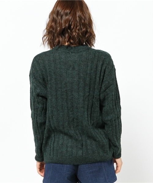 WHO'S WHO gallery（フーズフーギャラリー）の「アンゴラリブニット（ニット/セーター・レディース・グレー/ワインレッド/カーキ・FREE）」の6枚目の写真