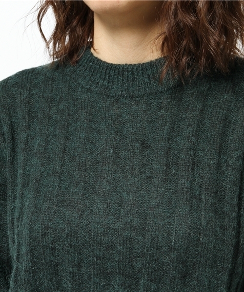 WHO'S WHO gallery（フーズフーギャラリー）の「アンゴラリブニット（ニット/セーター・レディース・グレー/ワインレッド/カーキ・FREE）」の7枚目の写真