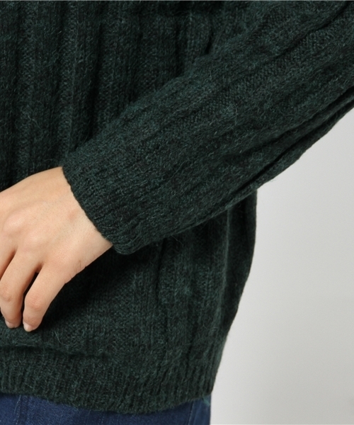 WHO'S WHO gallery（フーズフーギャラリー）の「アンゴラリブニット（ニット/セーター・レディース・グレー/ワインレッド/カーキ・FREE）」の8枚目の写真