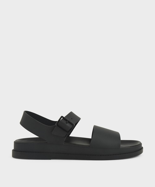 CHARLES & KEITH（チャールズ & キース）の「バックルストラップ フラットフォームサンダル / Buckle Strap Flatform Sandals（サンダル・レディース・ホワイト/ブラック/ライラック・23cm/23.5cm/24.5cm/25cm/25.5cm）」の3枚目の写真