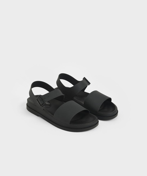 CHARLES & KEITH（チャールズ & キース）の「バックルストラップ フラットフォームサンダル / Buckle Strap Flatform Sandals（サンダル・レディース・ホワイト/ブラック/ライラック・23cm/23.5cm/24.5cm/25cm/25.5cm）」の10枚目の写真