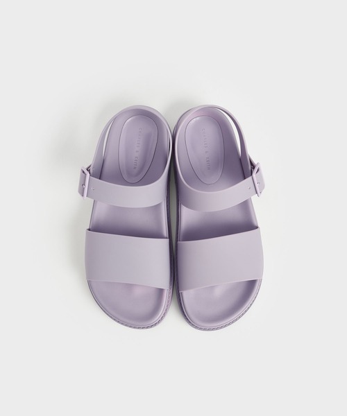CHARLES & KEITH（チャールズ & キース）の「バックルストラップ フラットフォームサンダル / Buckle Strap Flatform Sandals（サンダル・レディース・ホワイト/ブラック/ライラック・23cm/23.5cm/24.5cm/25cm/25.5cm）」の16枚目の写真