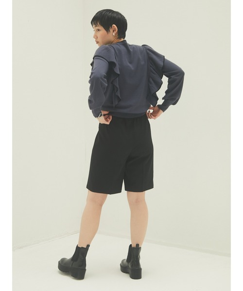 armonia（アルモニーア）の「armonia・配色フリルニットプルオーバー＊（ニット/セーター・レディース・カーキ/ネイビー/ベージュ・FREE）」の17枚目の写真