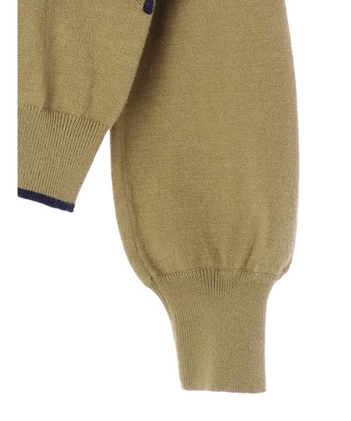 armonia（アルモニーア）の「armonia・配色フリルニットプルオーバー＊（ニット/セーター・レディース・カーキ/ネイビー/ベージュ・FREE）」の8枚目の写真