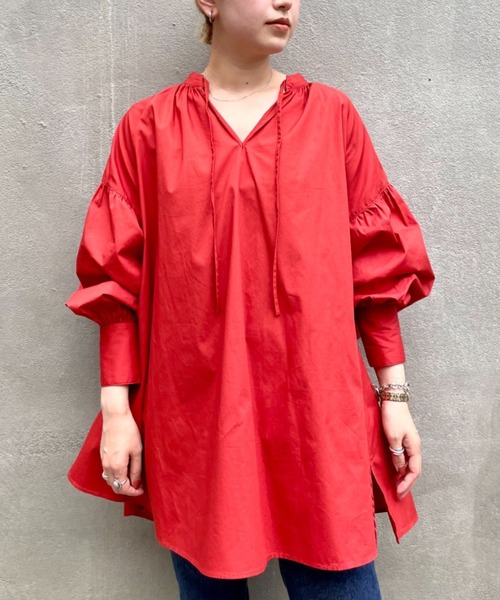 CIAOPANIC（チャオパニック）の「チャーチブラウス（シャツ/ブラウス・レディース・ブラック/オフホワイト/オレンジ・FREE）」の3枚目の写真