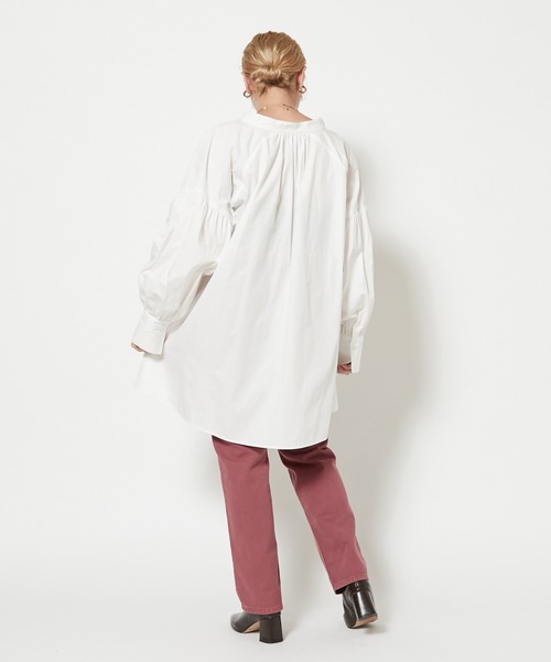 CIAOPANIC（チャオパニック）の「チャーチブラウス（シャツ/ブラウス・レディース・ブラック/オフホワイト/オレンジ・FREE）」の5枚目の写真