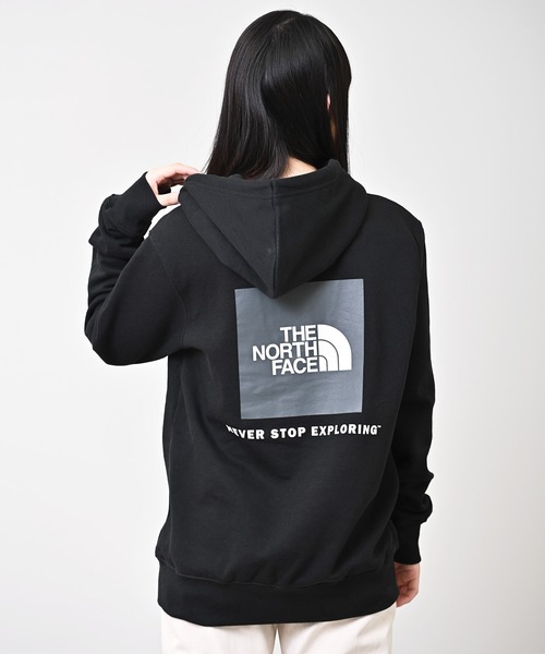 THE NORTH FACE（ザノースフェイス）の「THE NORTH FACE(ザ・ノース・フェイス) NSE ボックスロゴ プルパーカー（パーカー・レディース・ホワイト/ブラック/グレー/インディゴブルー/ブルー・S/M/L/XL）」の15枚目の写真