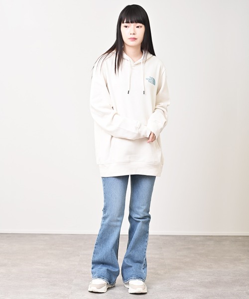 THE NORTH FACE（ザノースフェイス）の「THE NORTH FACE(ザ・ノース・フェイス) NSE ボックスロゴ プルパーカー（パーカー・レディース・ホワイト/ブラック/グレー/インディゴブルー/ブルー・S/M/L/XL）」の18枚目の写真