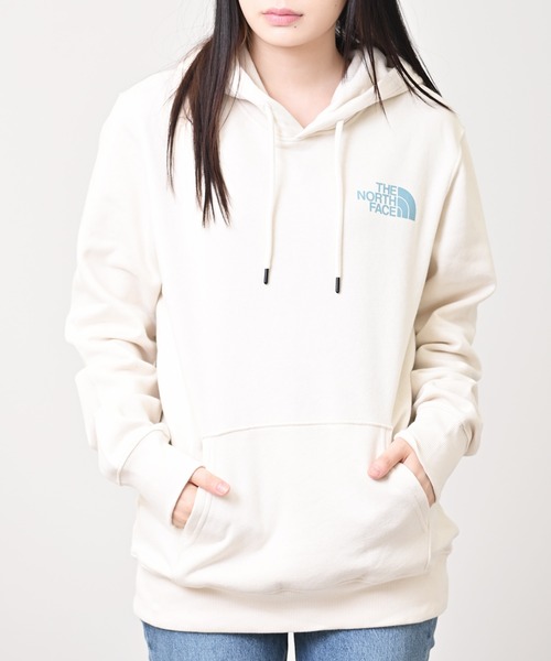 THE NORTH FACE（ザノースフェイス）の「THE NORTH FACE(ザ・ノース・フェイス) NSE ボックスロゴ プルパーカー（パーカー・レディース・ホワイト/ブラック/グレー/インディゴブルー/ブルー・S/M/L/XL）」の12枚目の写真