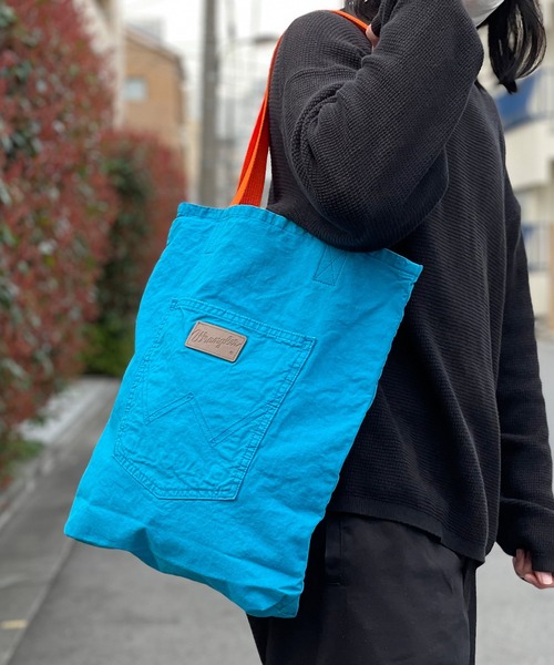 Wrangler（ラングラー）の「【Wrangler】ラングラー MINI TOTE BAG ポケット ミニトートバッグ WM1797（ショルダーバッグ・レディース・インディゴブルー/ダークインディゴブルー/キナリ/レッド/サックスブルー/イエロー・FREE）」の3枚目の写真
