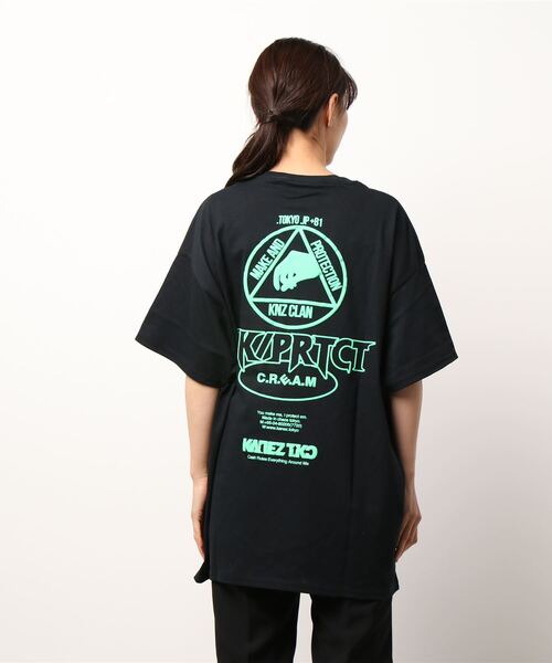 KaneZ(ケインズ)の「KaneZ/ケインズ/H.Y.F TEE/プリントTシャツ(Tシャツ/カットソー・レディース・ブラック/カーキ・FREE)」の3枚目の写真