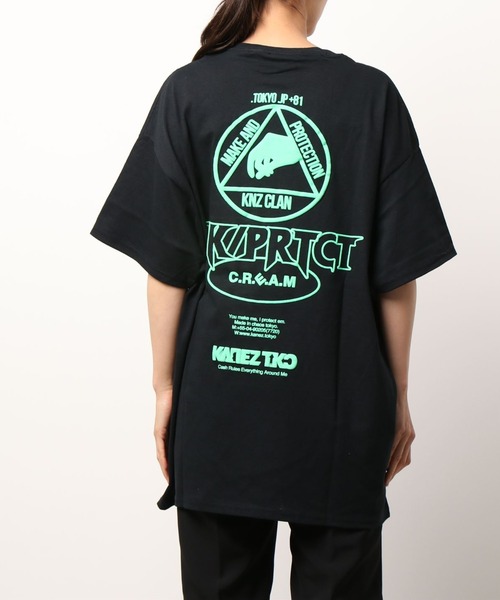 KaneZ(ケインズ)の「KaneZ/ケインズ/H.Y.F TEE/プリントTシャツ(Tシャツ/カットソー・レディース・ブラック/カーキ・FREE)」の7枚目の写真