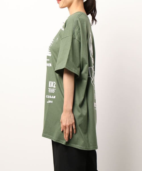 KaneZ(ケインズ)の「KaneZ/ケインズ/H.Y.F TEE/プリントTシャツ(Tシャツ/カットソー・レディース・ブラック/カーキ・FREE)」の8枚目の写真