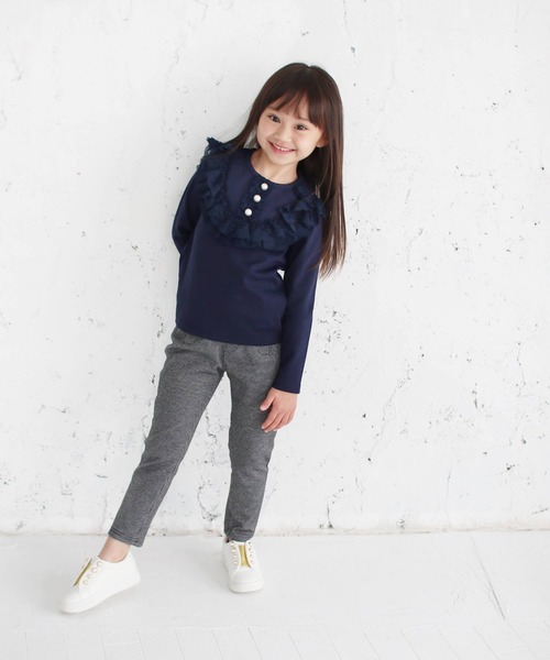 Rora(ローラ)の「ロレアル ロンT(2color)(Tシャツ/カットソー・キッズ・ベージュ/ネイビー・110/130/150/140/120/100)」の3枚目の写真
