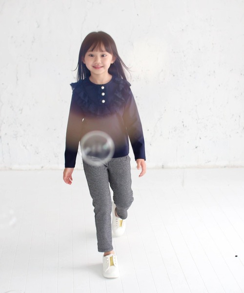 Rora(ローラ)の「ロレアル ロンT(2color)(Tシャツ/カットソー・キッズ・ベージュ/ネイビー・110/130/150/140/120/100)」の5枚目の写真