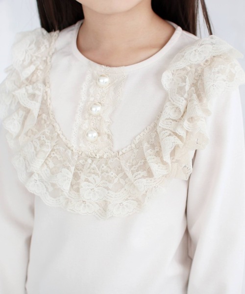 Rora(ローラ)の「ロレアル ロンT(2color)(Tシャツ/カットソー・キッズ・ベージュ/ネイビー・110/130/150/140/120/100)」の8枚目の写真