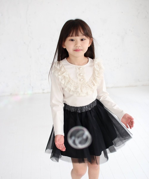 Rora(ローラ)の「ロレアル ロンT(2color)(Tシャツ/カットソー・キッズ・ベージュ/ネイビー・110/130/150/140/120/100)」の14枚目の写真