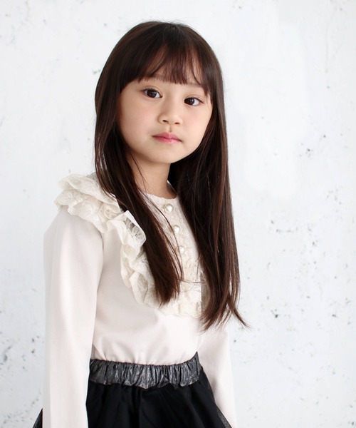 Rora(ローラ)の「ロレアル ロンT(2color)(Tシャツ/カットソー・キッズ・ベージュ/ネイビー・110/130/150/140/120/100)」の4枚目の写真