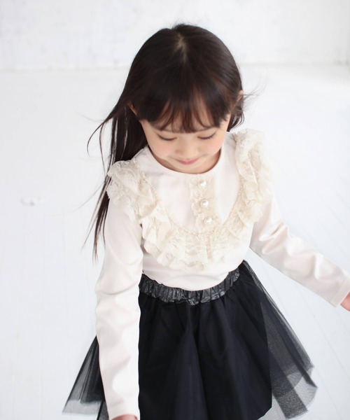 Rora(ローラ)の「ロレアル ロンT(2color)(Tシャツ/カットソー・キッズ・ベージュ/ネイビー・110/130/150/140/120/100)」の10枚目の写真