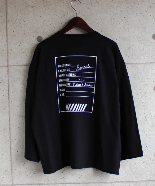 SHISKY(シスキー)の「ビッグシルエットロゴプリント9分袖カットソー(Tシャツ/カットソー・メンズ・ブラック系/ラベンダー/オフホワイト/モカ/ホワイト系/ベージュ/ブラック/杢グレー/チャコール・M/L/XL)」の12枚目の写真