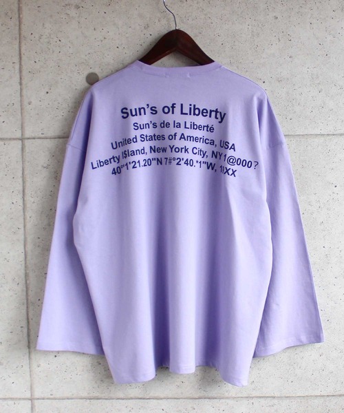 SHISKY(シスキー)の「ビッグシルエットロゴプリント9分袖カットソー(Tシャツ/カットソー・メンズ・ブラック系/ラベンダー/オフホワイト/モカ/ホワイト系/ベージュ/ブラック/杢グレー/チャコール・M/L/XL)」の18枚目の写真