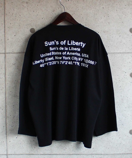 SHISKY(シスキー)の「ビッグシルエットロゴプリント9分袖カットソー(Tシャツ/カットソー・メンズ・ブラック系/ラベンダー/オフホワイト/モカ/ホワイト系/ベージュ/ブラック/杢グレー/チャコール・M/L/XL)」の13枚目の写真